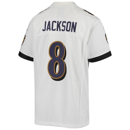 Men's Baltimore Ravens Lamar Jackson White Jersey