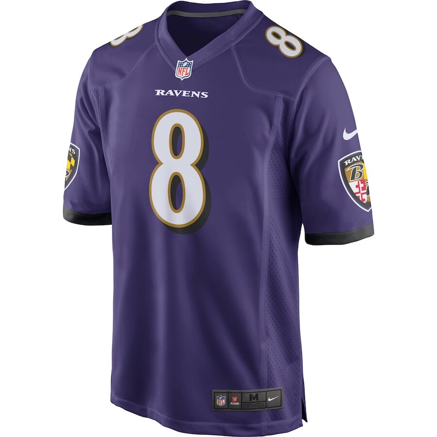 Men's Baltimore Ravens Lamar Jackson Purple Jersey