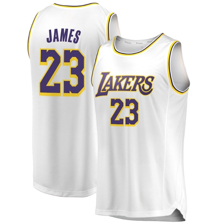 Men's Los Angeles Lakers LeBron James White Jersey