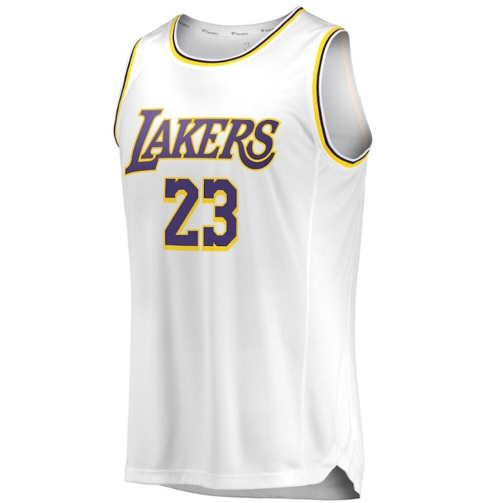 Men's Los Angeles Lakers LeBron James White Jersey