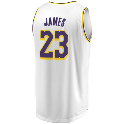 Men's Los Angeles Lakers LeBron James White Jersey