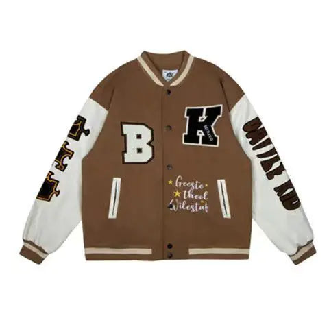 Embroidered Baseball Uniform Jacket